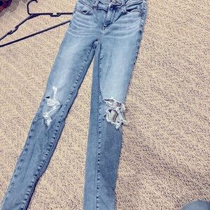 American eagle blue jeans skinny